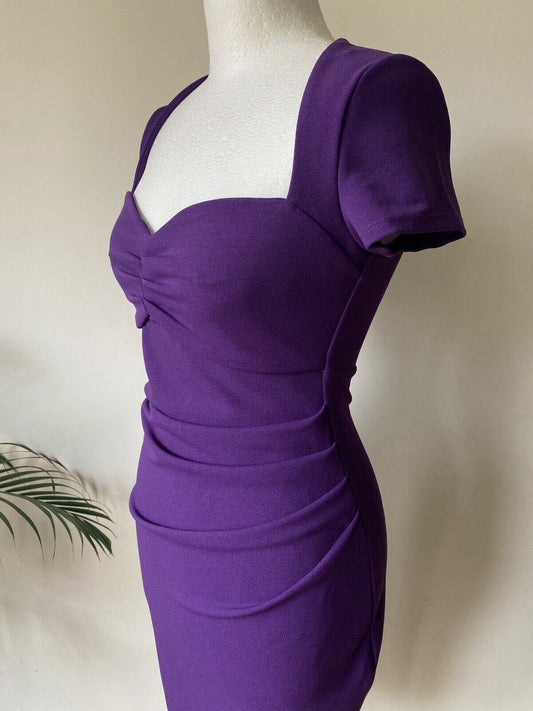 Stephanie Pratt Purple Bodycon Dress Size 10