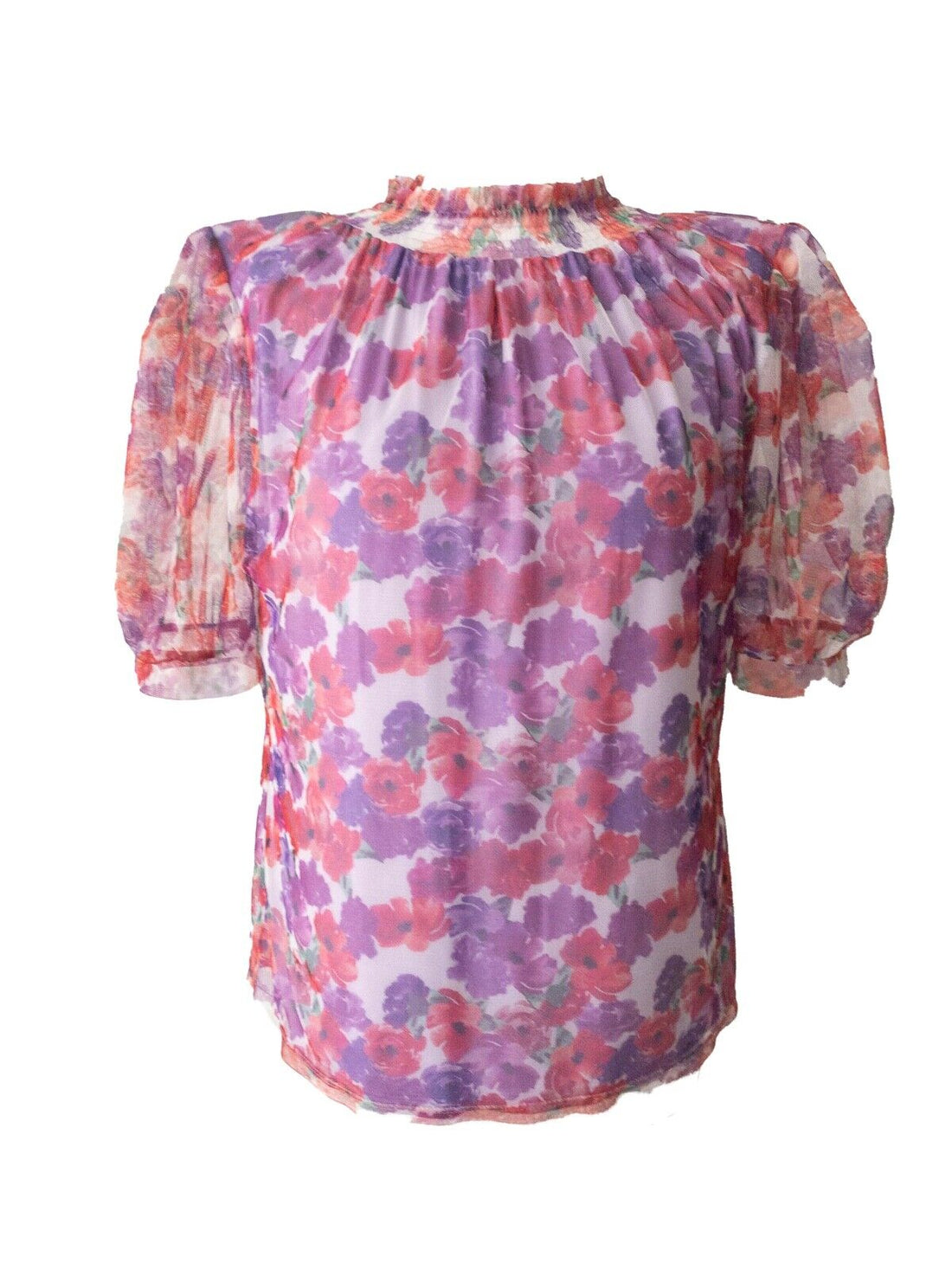 Floral Mesh Layered Pink Purple Floral Size 10 - BB Fashion Outlet