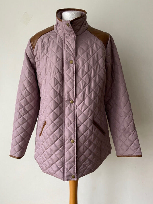 Julipa Quilted Jacket Size 14 Light Purple