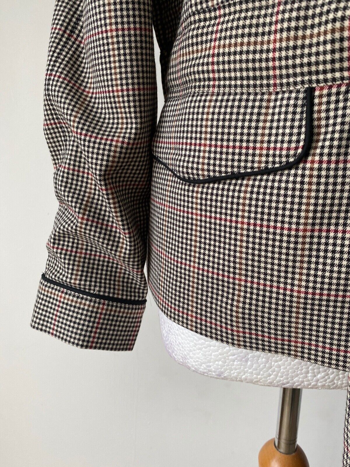 La Redoute Houndstooth Belted Short Coat Jacket Size 10